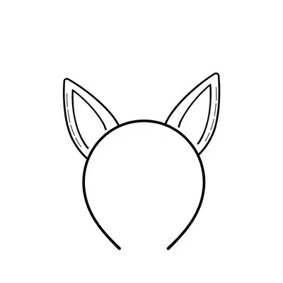 Szablon — opaska z kocimi uszkami