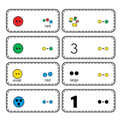 Etykiety do sortowania guzików