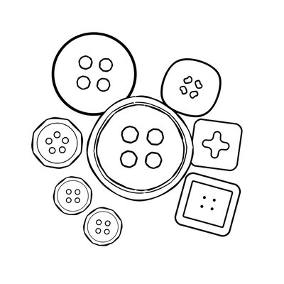 Kolorowanka: Duże guziki