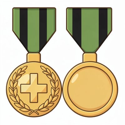 Ilustracja medalu Virtuti Militari (dla dzieci)