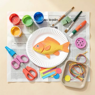 Zdjęcie/flatlay materiałów — przygotowanie stanowiska