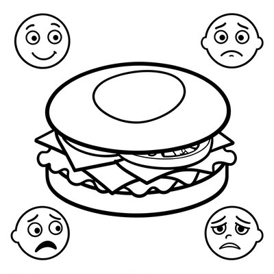 Strona do kolorowania: Moja Kanapka Emocji