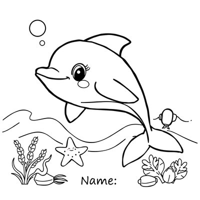 Strona do kolorowania: Delfin