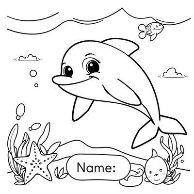 Strona do kolorowania: Delfin