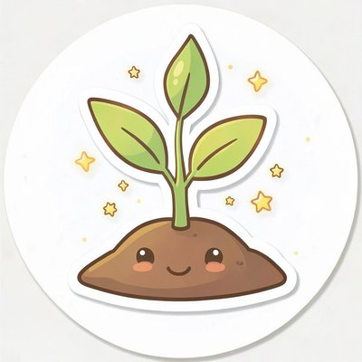 Naklejka "mam roślinkę" — projekt