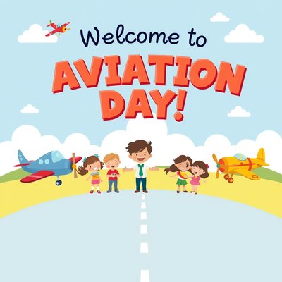 Plakat powitalny "Dzień Lotnictwa!"