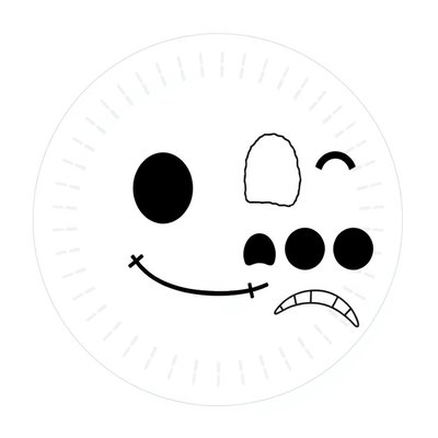 Szablony talerzyków emotikonowych