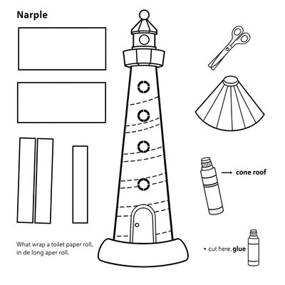 Szablon do wycięcia — części latarni