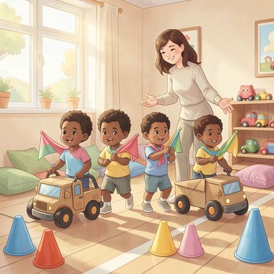 Ilustracja: Mała parada w sali