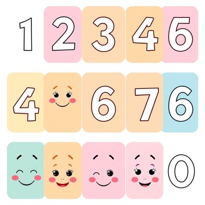 Kartoniki z buźkami 1–10