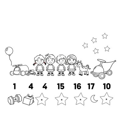 Kolorowanka: Liczymy przyjaciół