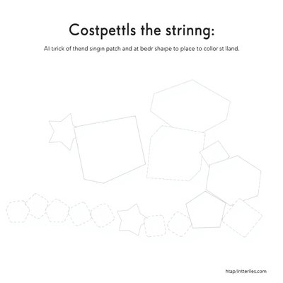 Szablon koralików i sznurka do druku