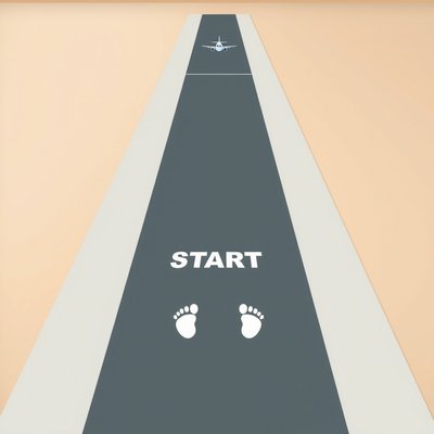 Pas startowy — naklejka/taśma na podłogę
