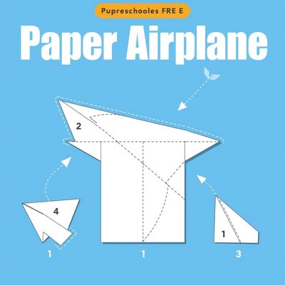 Szablon: Papierowy samolocik (łatwy)