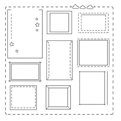 Szablony papierowych ramek (do druku)