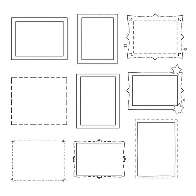 Szablony papierowych ramek (do druku)