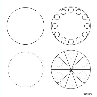 Szablony piłek (koła) do wycięcia