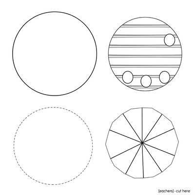Szablony piłek (koła) do wycięcia