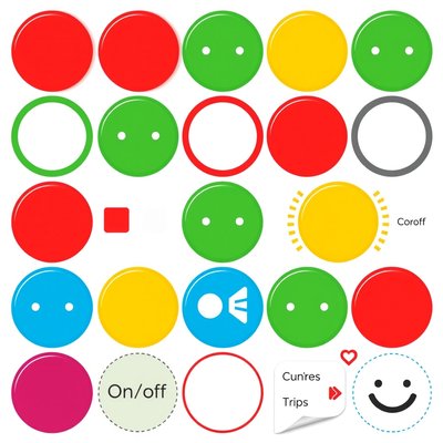 Arkusz przycisków — Naklejki sterujące