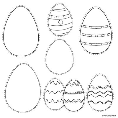 Jajeczka do wycięcia - szablon