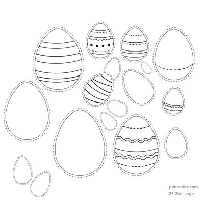 Jajeczka do wycięcia - szablon