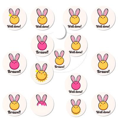 Naklejki/medale za udział - projekt