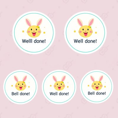 Naklejki/medale za udział - projekt