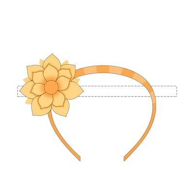 Opaska z kwiatkiem - szablon