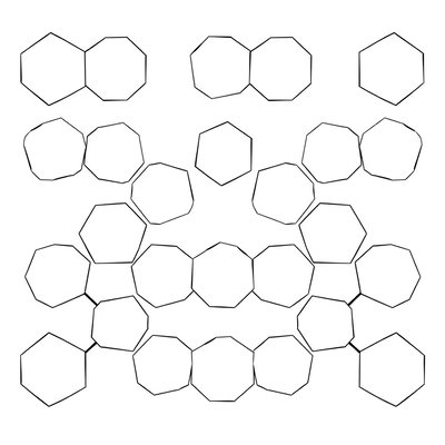 Szablon plastra miodu — wzór sześciokątów