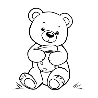 Kolorowanka: Przytulny miś