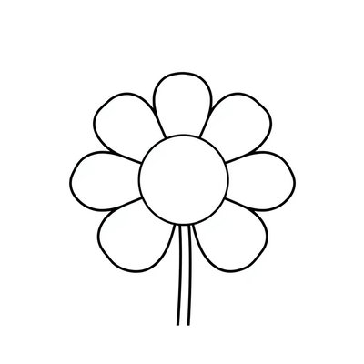 Szablon: Kontur dużego kwiatu (brystol)