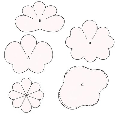 Szablony: Duże płatki do wycięcia