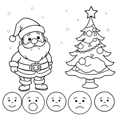 Kolorowanka: Mikołaj i buźki