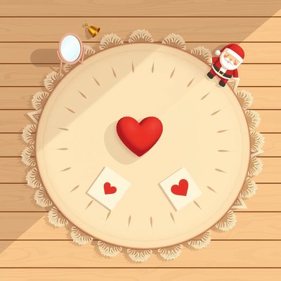 Scena: kocyk i materiały (ilustracja)