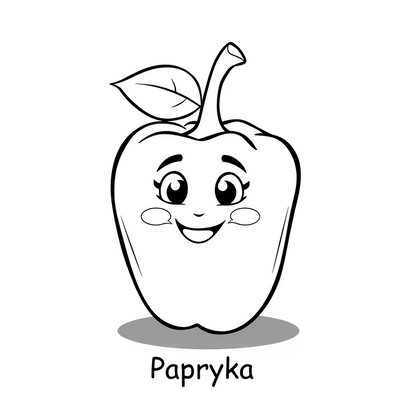 Kolorowanka: uśmiechnięta papryka
