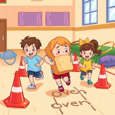 Stacja 4 — Tor przeszkód i piekarnia (ilustracja)