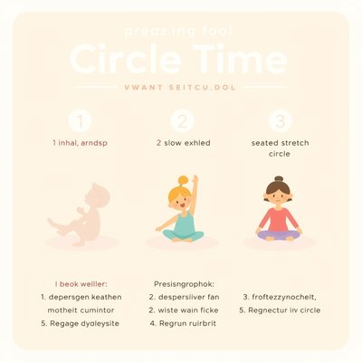 Plakat uspokajający — oddech i rozciąganie