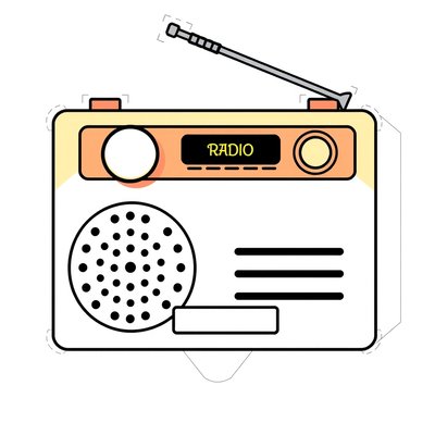 Szablon kartonowego radia