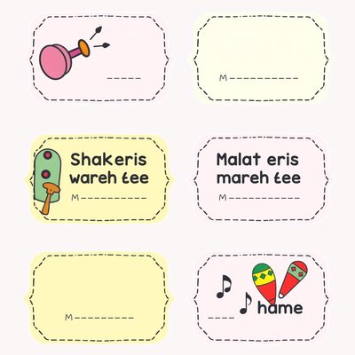 Szablon: etykietki na instrumenty