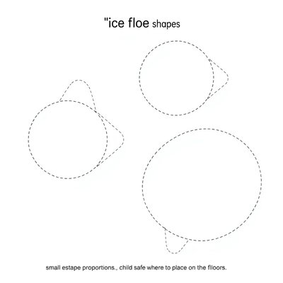 Szablon: Krążki lodu (poduszki) — zestaw do druku