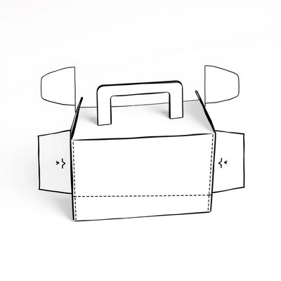 Szablon kartonowej skrzynki