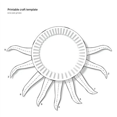 Szablon do wycinania: Ośmiornica na talerzyk
