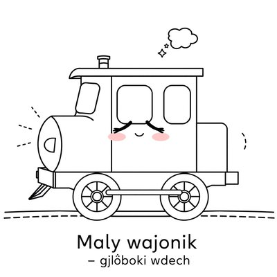 Kolorowanka uspokajająca 'Mały wagonik'