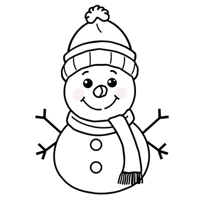 Kolorowanka: Bałwan