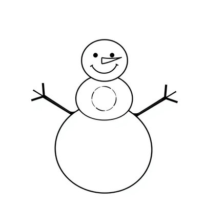 Szablon bałwana — kontur do wydruku