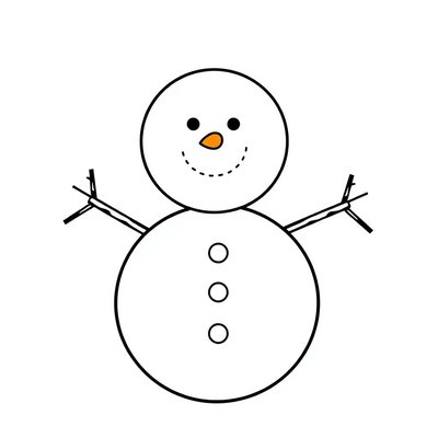 Szablon bałwana — kontur do wydruku