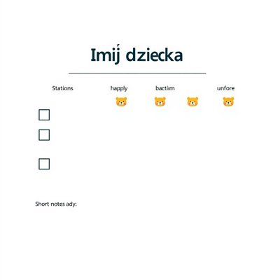 Karta obserwacji dla opiekuna (szablon)