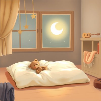 Tło sceniczne do opowieści "Mały miś zasypia"