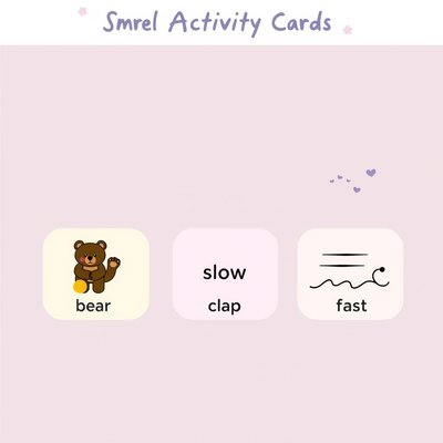 Karty ruchowe "Miś idzie, miś puka" (do druku)