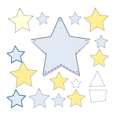 Szablon: Małe papierowe gwiazdki do wycięcia